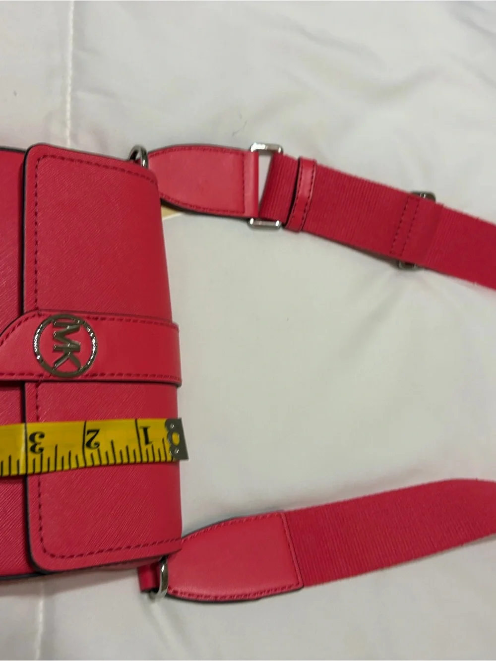 Michael Kors Hot Pink Crossbody Phone Bag with Wide Strap